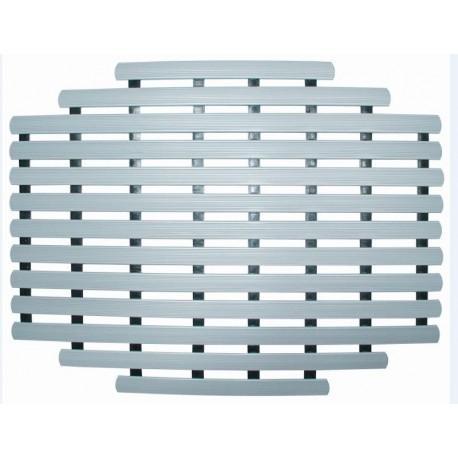 Alfombrilla ovalada/alfombrilla ovalada gris/gris 60 x 46 cm