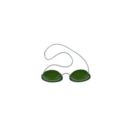 Schutzbrille mit Gummizug/goggle with elastic band grün/green 1 gafas